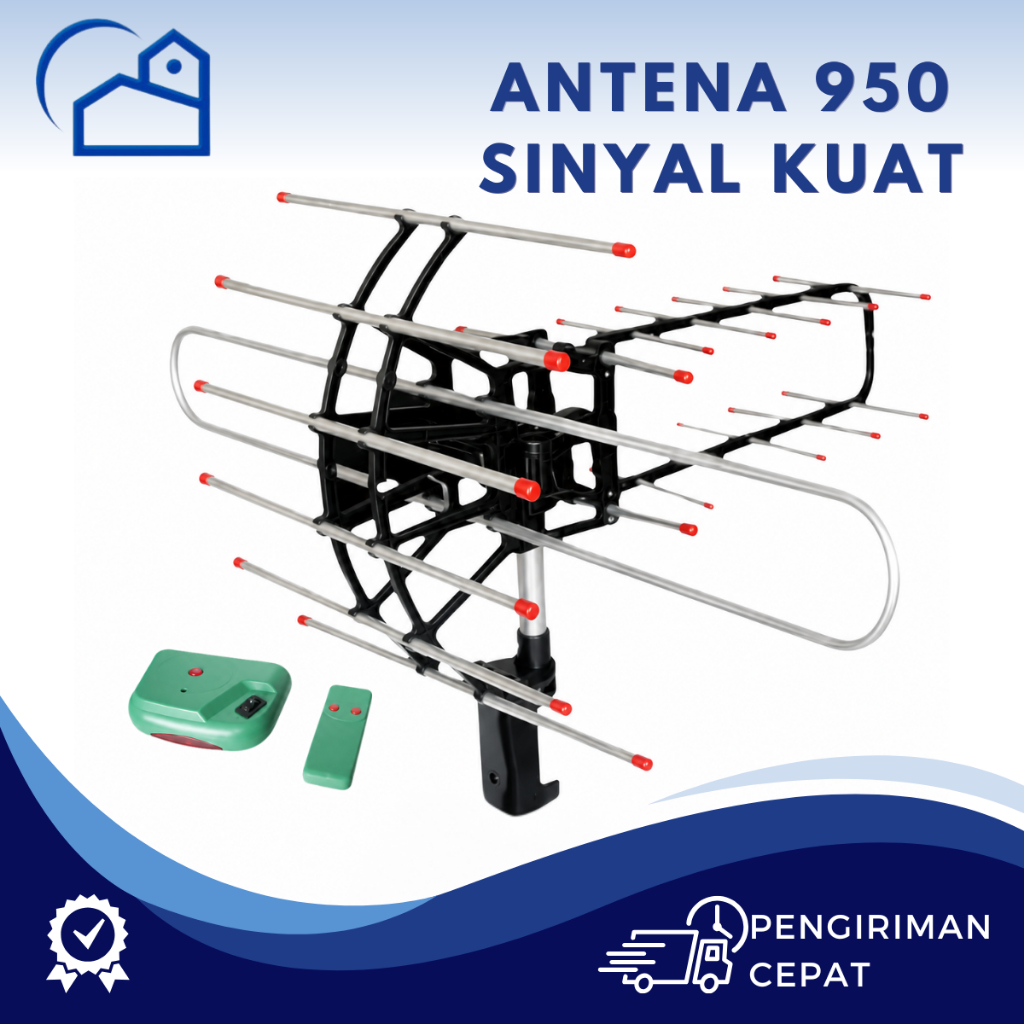HOMESTATION - Antena TV Digital Outdoor / Luar + Remote + Booster TV 950 Antena Remote