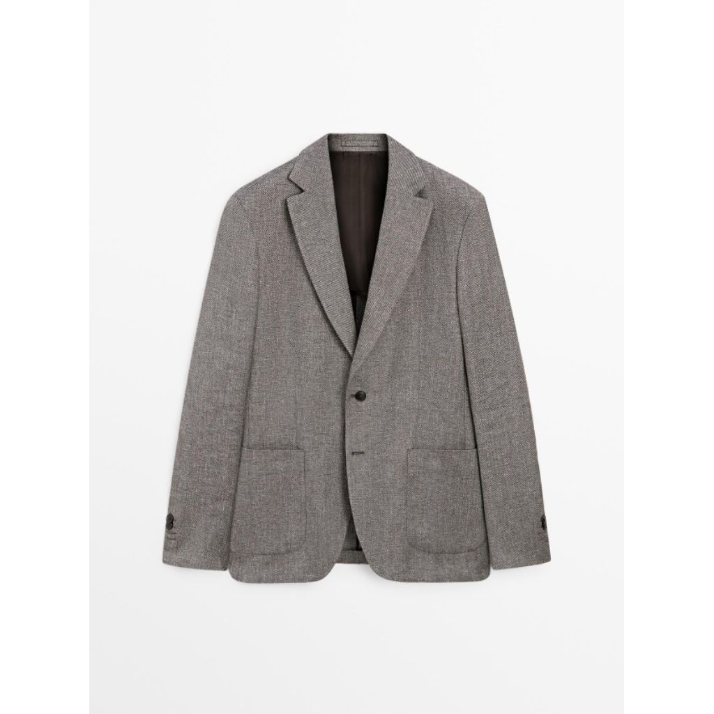 MASSIMO DUTTI BLAZER GRAY BARU ORIGINAL