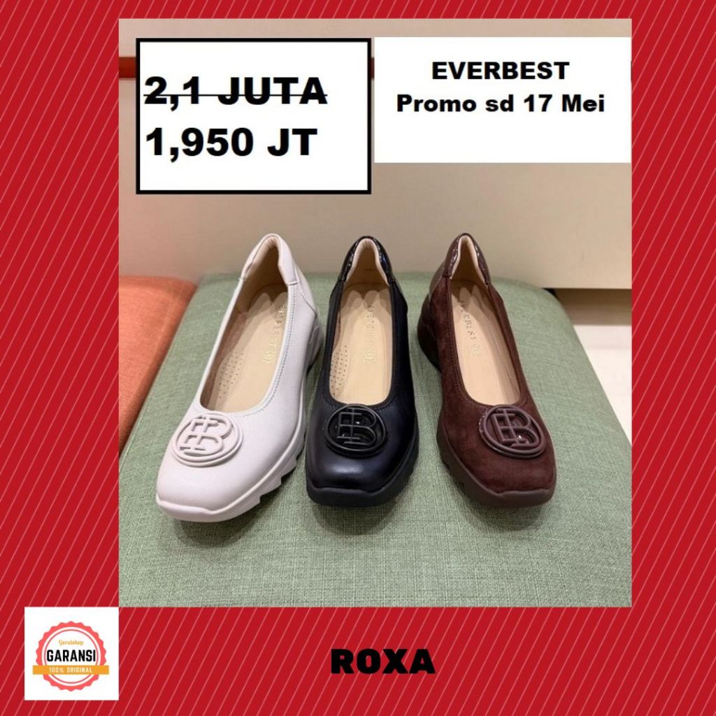 Sepatu heels kerja wanita perempuan cewe cewek EVERBEST ORIGINAL 100% ROXA