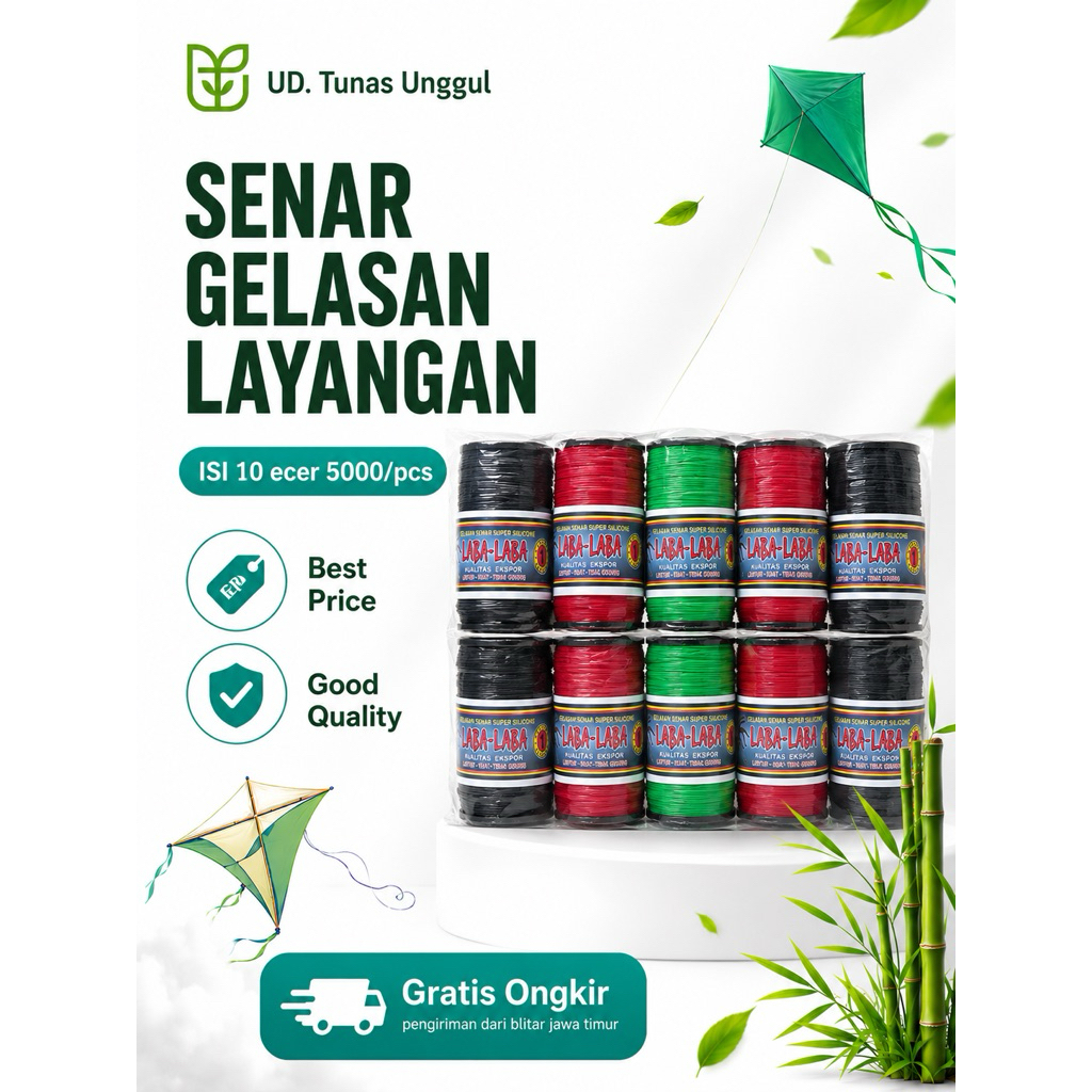 10pcs SENAR GELASAN LAYANGAN ecer 5.000-Senar layangan besar jumbo-benang layangan