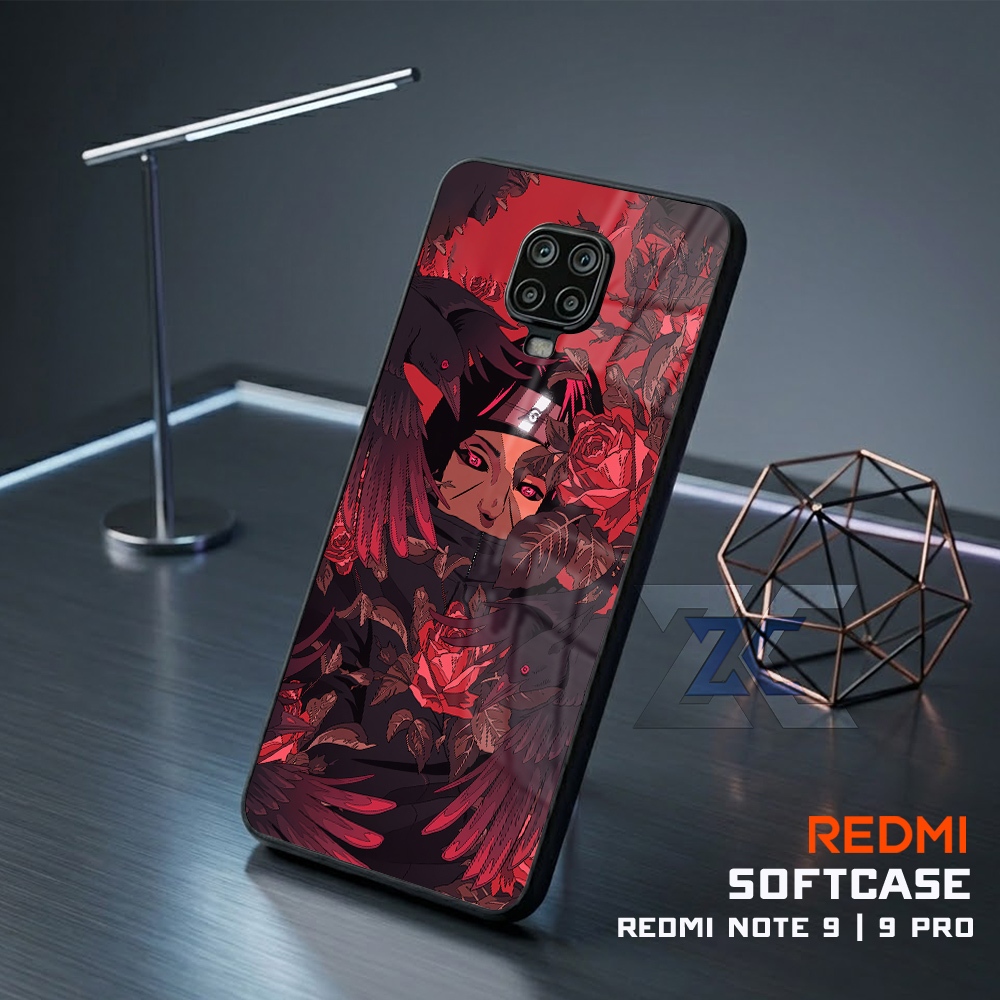 (TB56) Sofcase Lentur Bahan Karet REDMI NOTE 9 | Kesing Keren Lucu Aesthetic | Case Premium Itachi