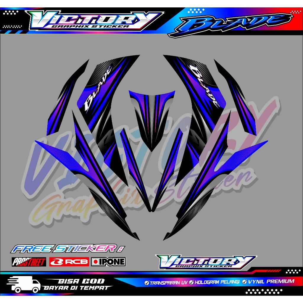 STRIPING VARIASI HONDA BLADE 125 / STICKER LIST VARIASI MOTOR BLADE 125