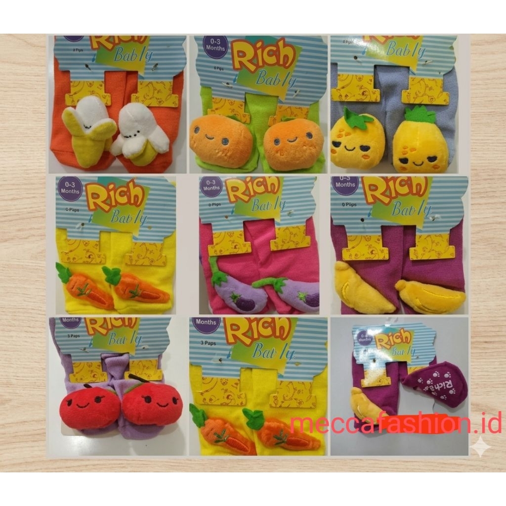 Kaos kaki bayi Cuci Gudang/kaos kaki Rattle/ Kaos kaki Boneka/ kaos kaki lucu