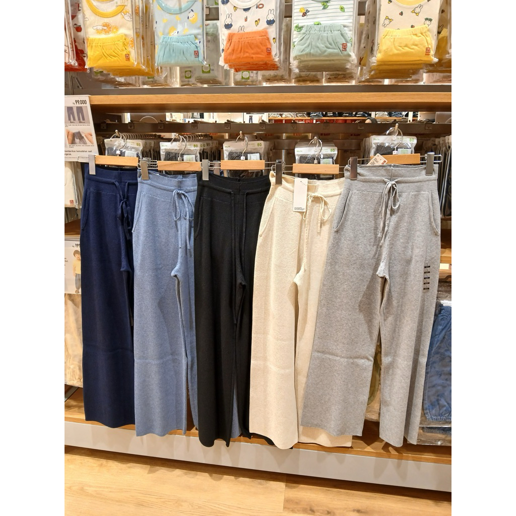 Uniqlo Celana Rajut Rib Washable
