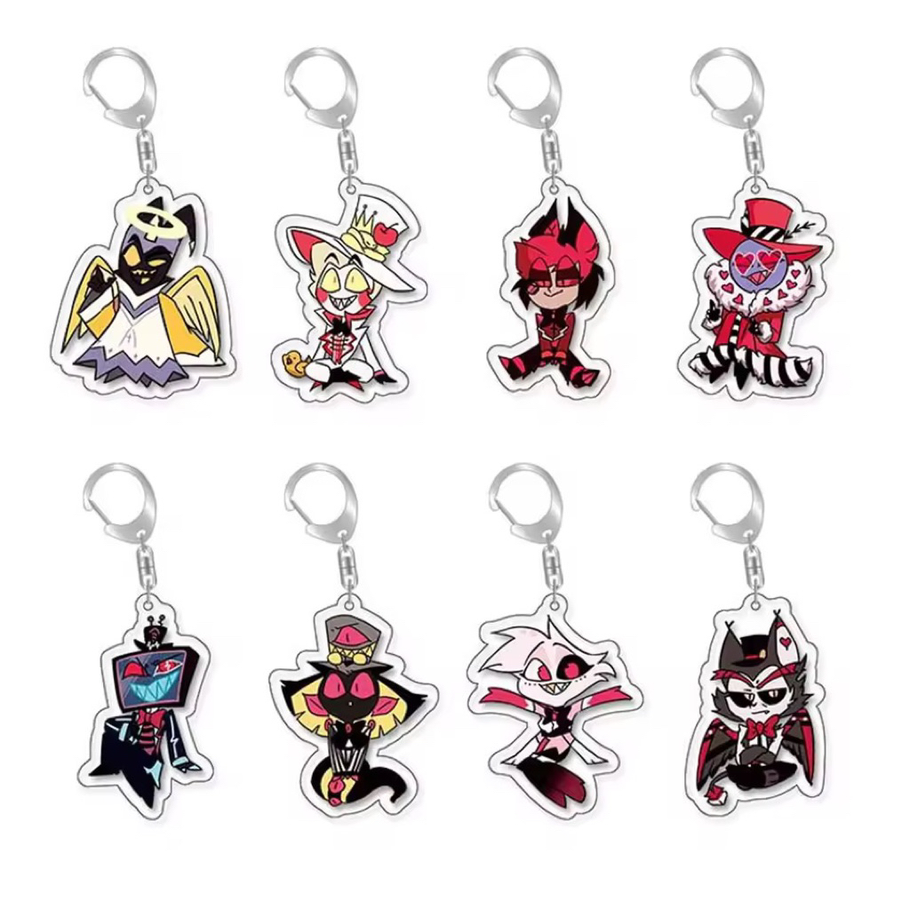 gantungan kunci karakter hazbin hotel | keychain character hazbin hotel cute | ganci akrilik hazbin 