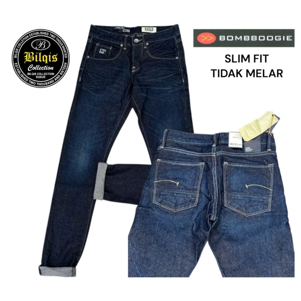 celana bombboogie panjang pria original 43SI1B3DL SLIMFIT TIDAK MELAR