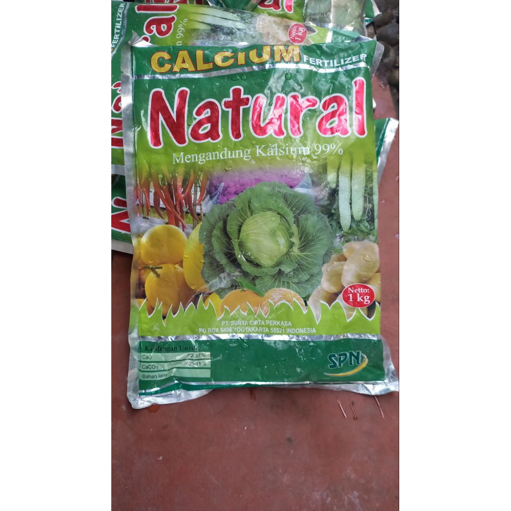 Pupuk Kalsium Natural 1 kg - Meningkatkan PH Tanah, Mengatasi Layu, Mencegah Kekurangan Kalsium