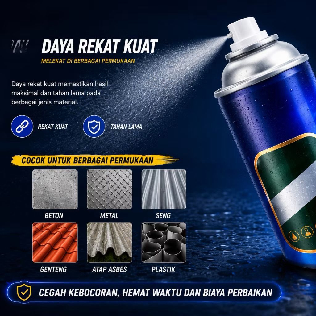 {JY} Spray Anti bocor waterproof spray Anti bocor lem penambal bocor 700ml