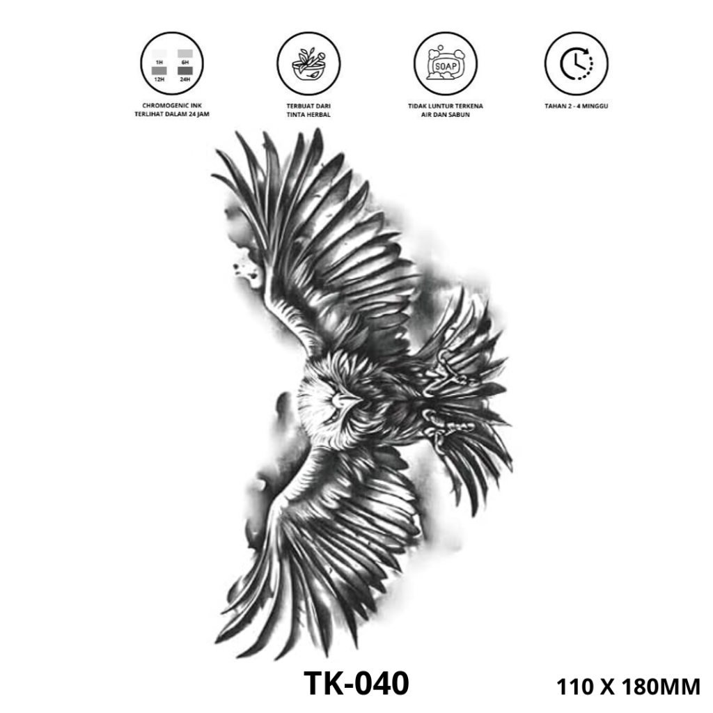 Tato Temporer Fruit ink Burung Tattoo Semipermanent