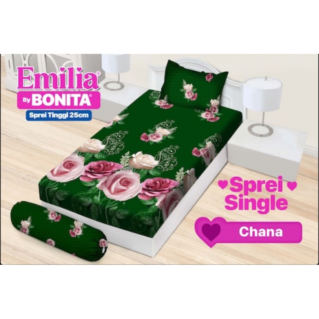Sprei 4 kaki Emilia By bonita 120 x 200 x25 sprei halus sprei lembut