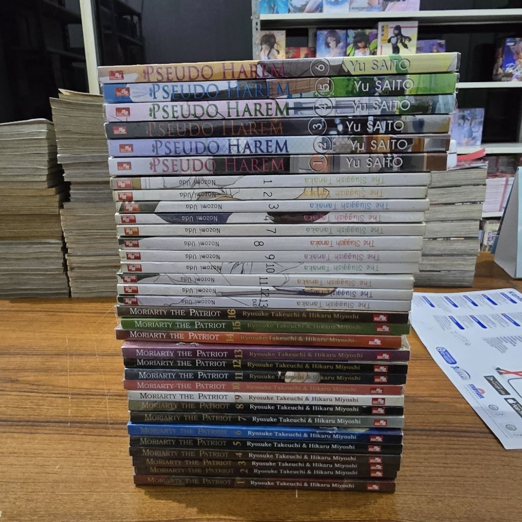 Bundle Komik Moriarty The Patriot Vol. 1-16 + Pseudo Harem Vol. 1-6 + Tanaka Vol. 1-13 Preloved