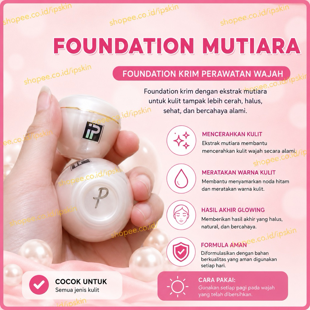 IPUNG FONDATION MUTIARA (3 pilihan warna)