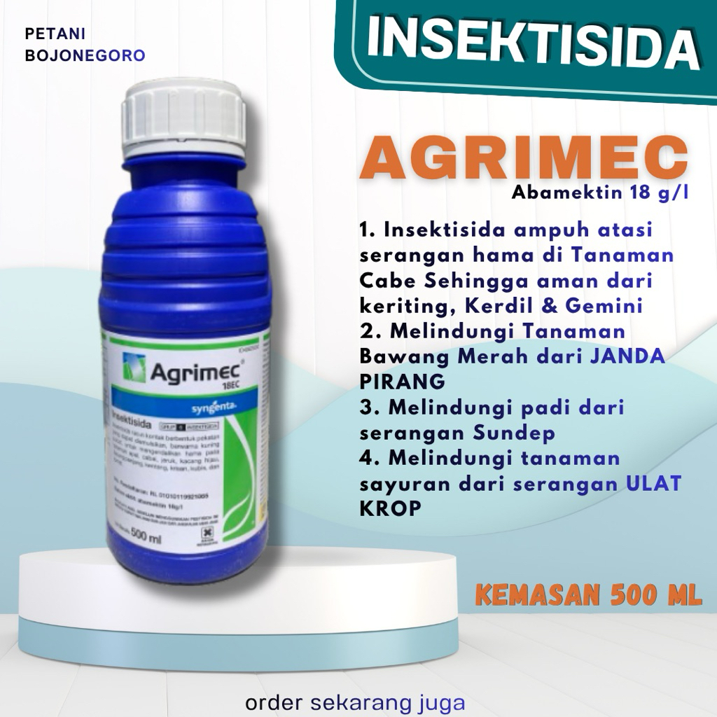 AGRIMEC 18 EC 500ml – Insektisida Abamektin Berkualitas Tinggi Dr PT Syngenta Indonesia Ampuh Basmi 