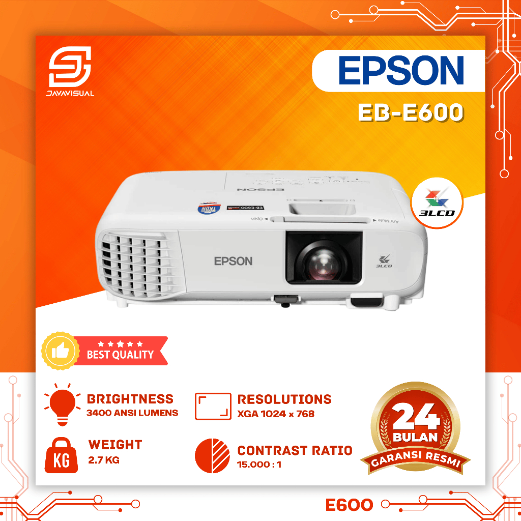 EPSON PROYEKTOR EB-E600 EB E600 EBE600 - EPSON PROJECTOR EB-E600