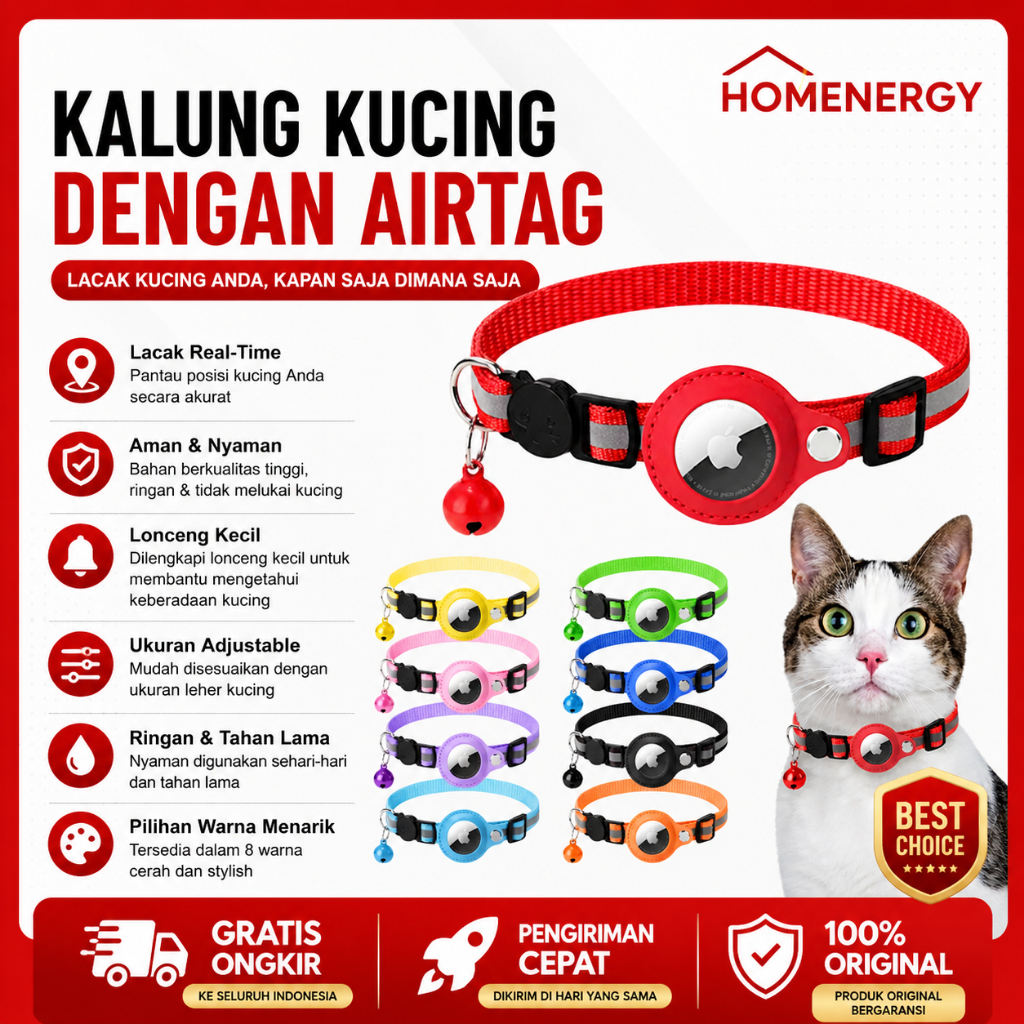 Kalung Kucing GPS Tracker Anti Hilang Pelacak Kucing Anjing Mini Waterproof Real Time