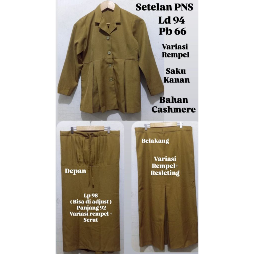 preloved setelan rok PNS