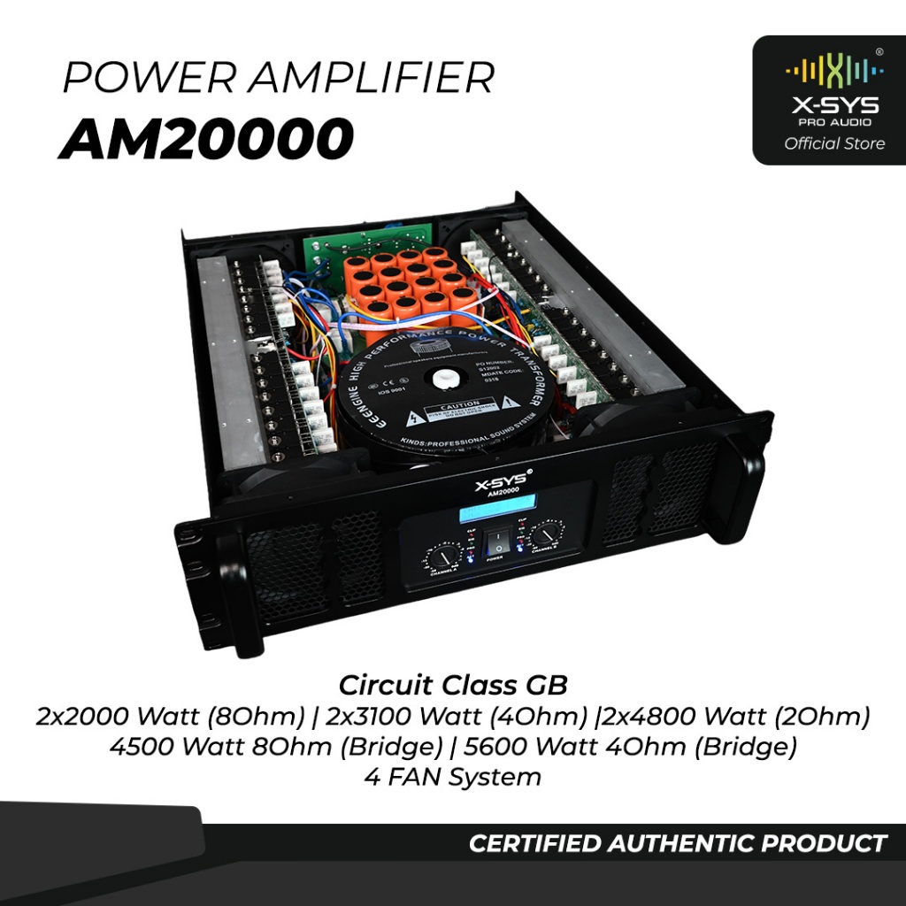 POWER AMPLIFIER XSYS CLASS GB, TYPE AM20000