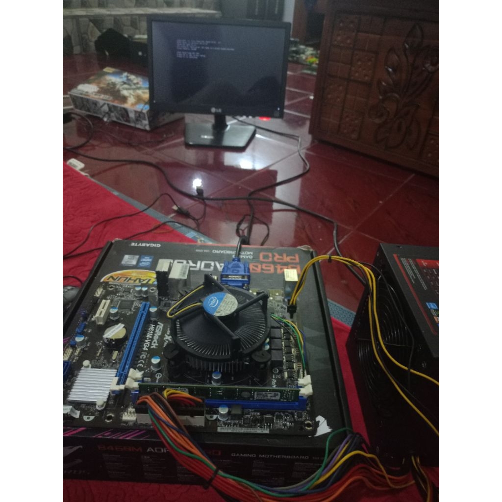 paket mobo h61m + g620 + 2gb ddr3