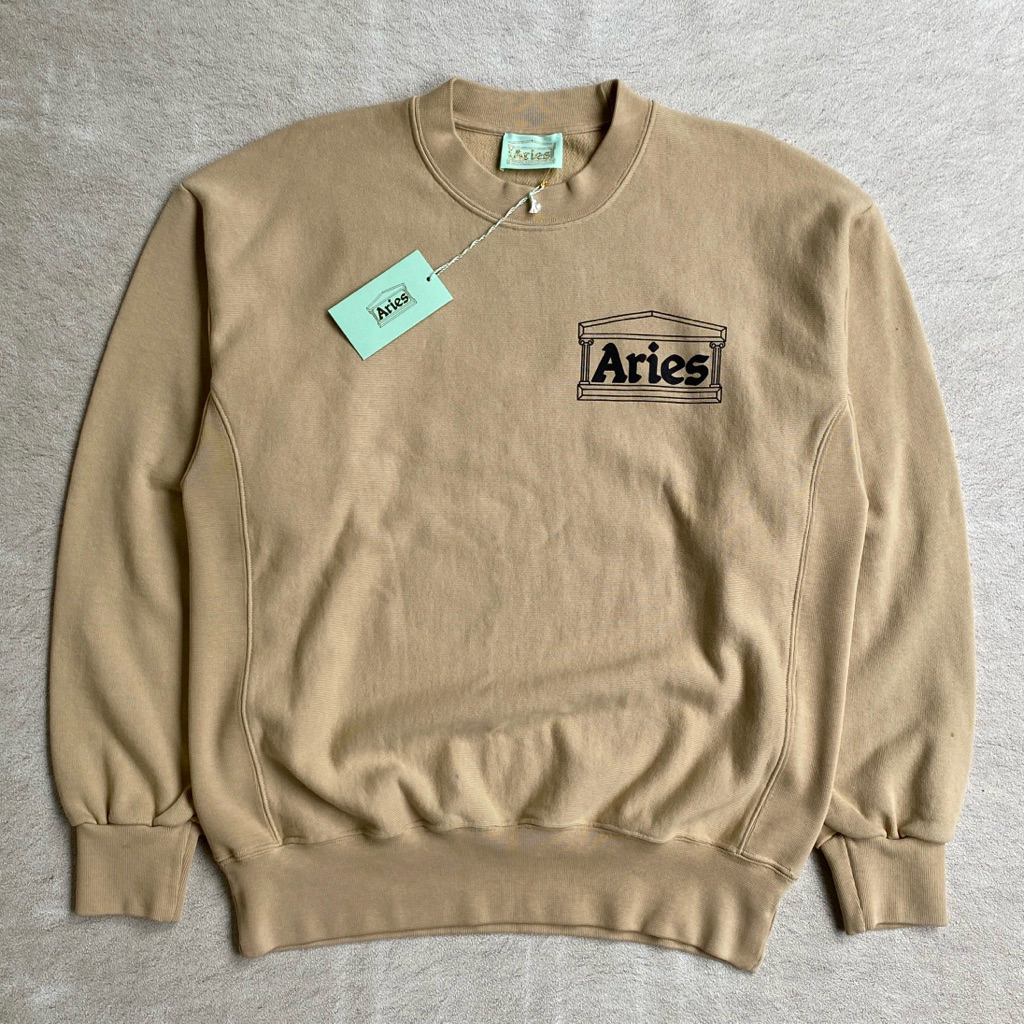 Aries Arise Premium Temple Sweatshirt - Pebble