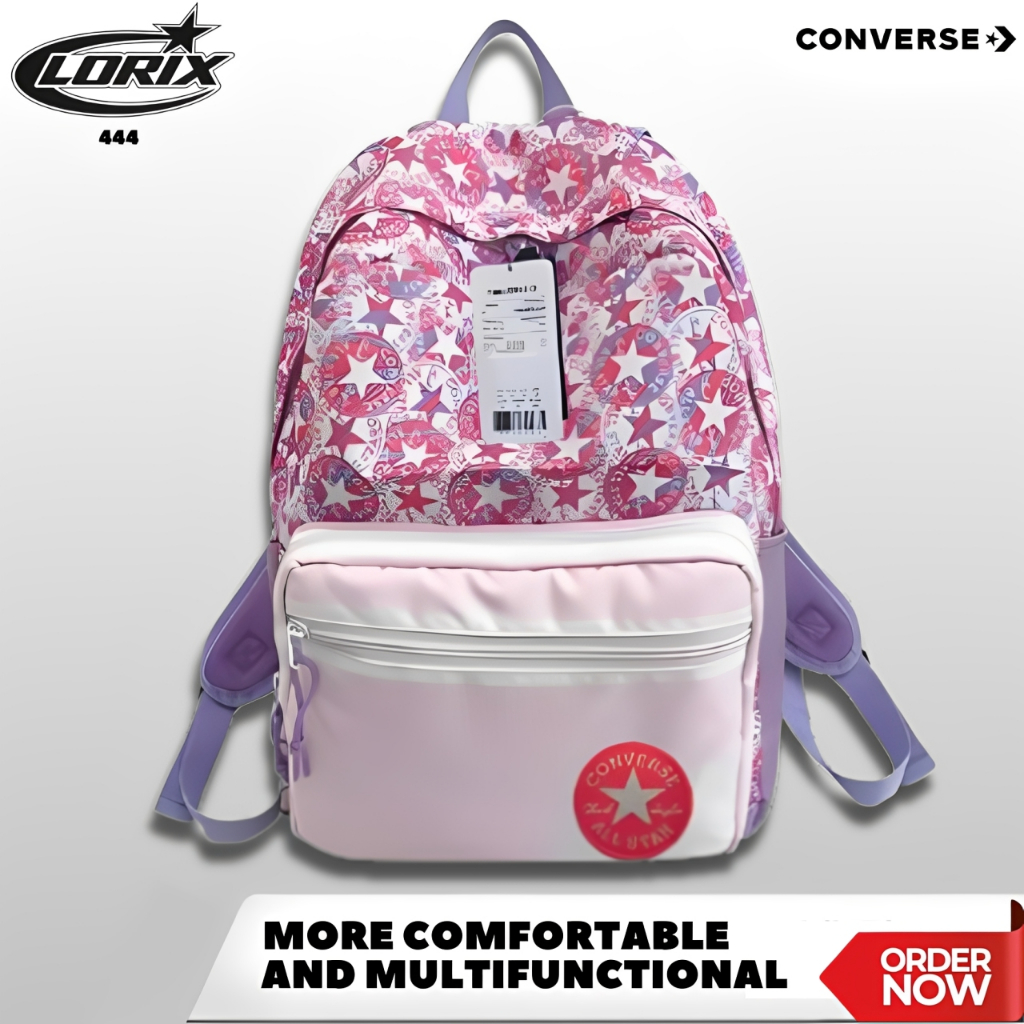 [REALPICT] - CONVERSE ALL STAR PINK BACKPACK CANVAS  BACKPACK SCHOOL BAGS SUPERBREK- BACKPACK CONVER
