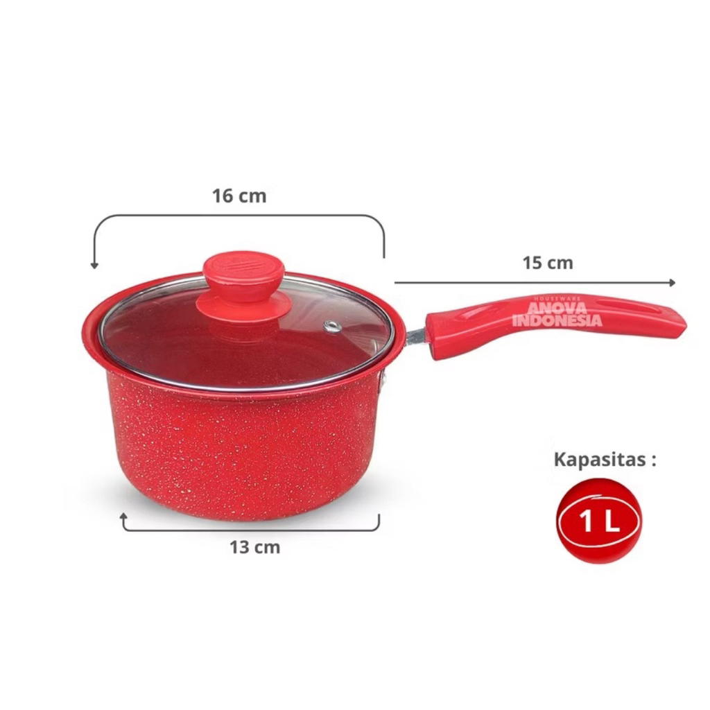 Panci Masak Teflon Murah 1 Set Plus tutup