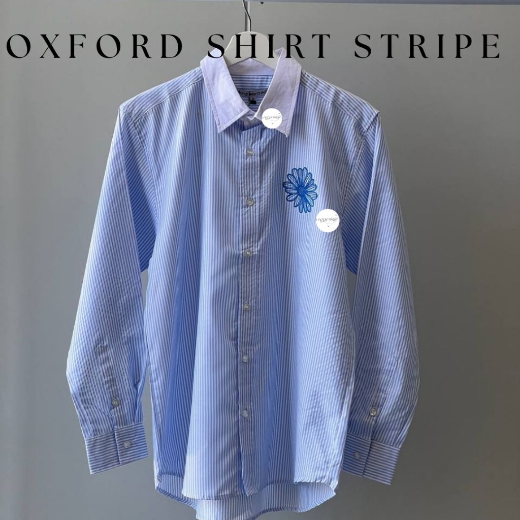ATASAN WANITA VYROSE OXFORD SHIRT STRIPE