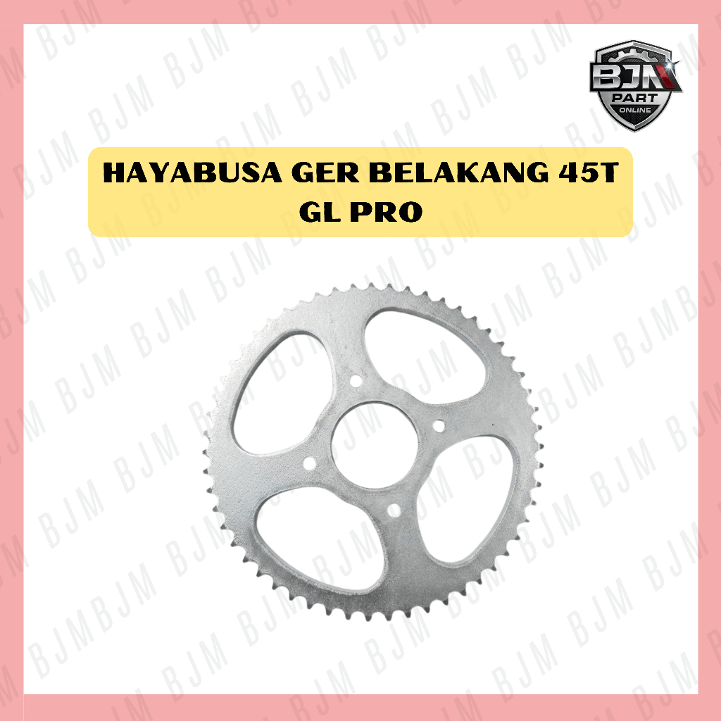 GIR BELAKANG 45T GL PRO GL 100 MERK HAYABUSA - GEAR BELAKANG GL PRO GIGI BELAKANG GL PRO