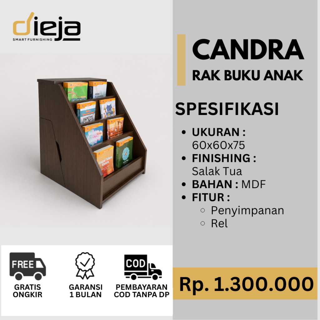 RAK BUKU ANAK ANAK | RAK BUKU MINIMALIS | RAK BUKU ESTETIK