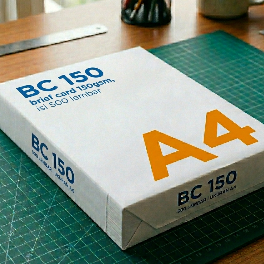 Kertas BC 150 gsm (Brief Card 150 gsm) ukuran A4 isi 500 lembar 1 RIM