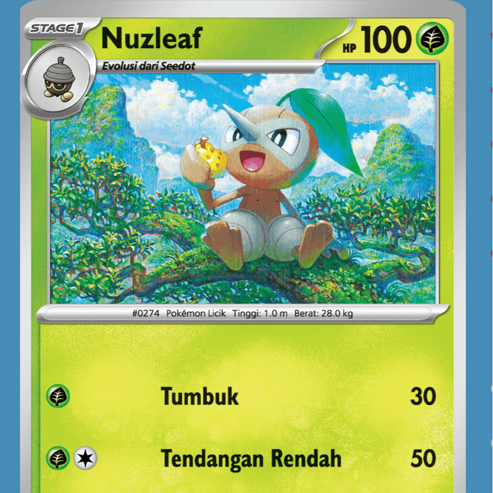 Kartu Pokemon Indonesia Evolusi Mega 014/126 Nuzleaf