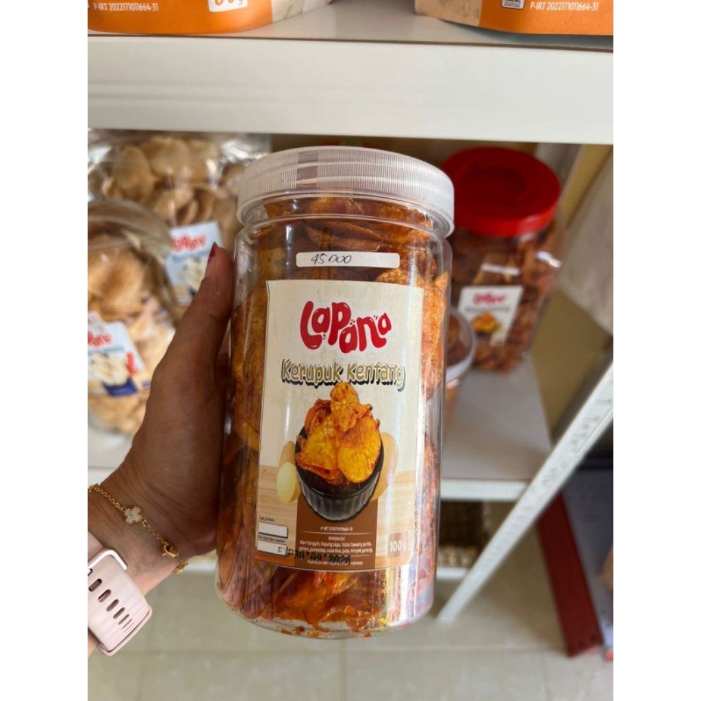 Keripik kentang pedas manis