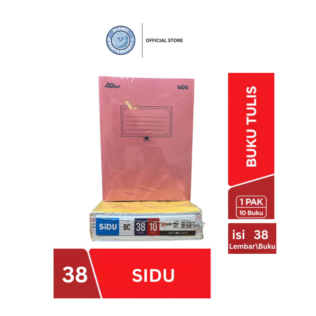 SIDU Buku Tulis 1pack 10 buku 38 lembar