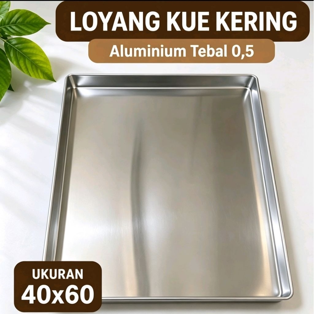 Loyang Kue Kering Aluminium Tebal 0,5 Ukuran 40x60 Loyang Oven Besar