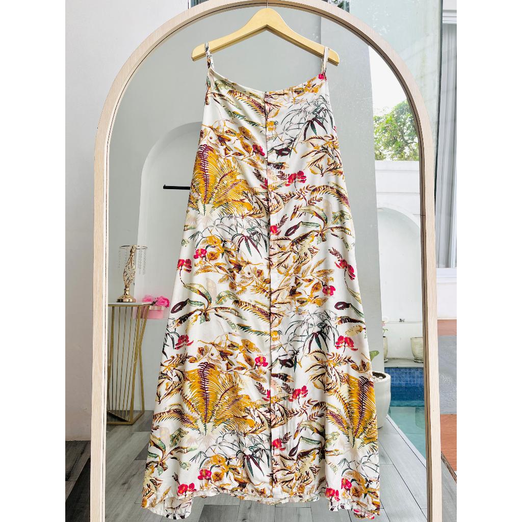 Beautyhijab - ELORA Dress Rayon Twill Motif Tanpa Lengan Tali Daster panjang inner terbaru 2026