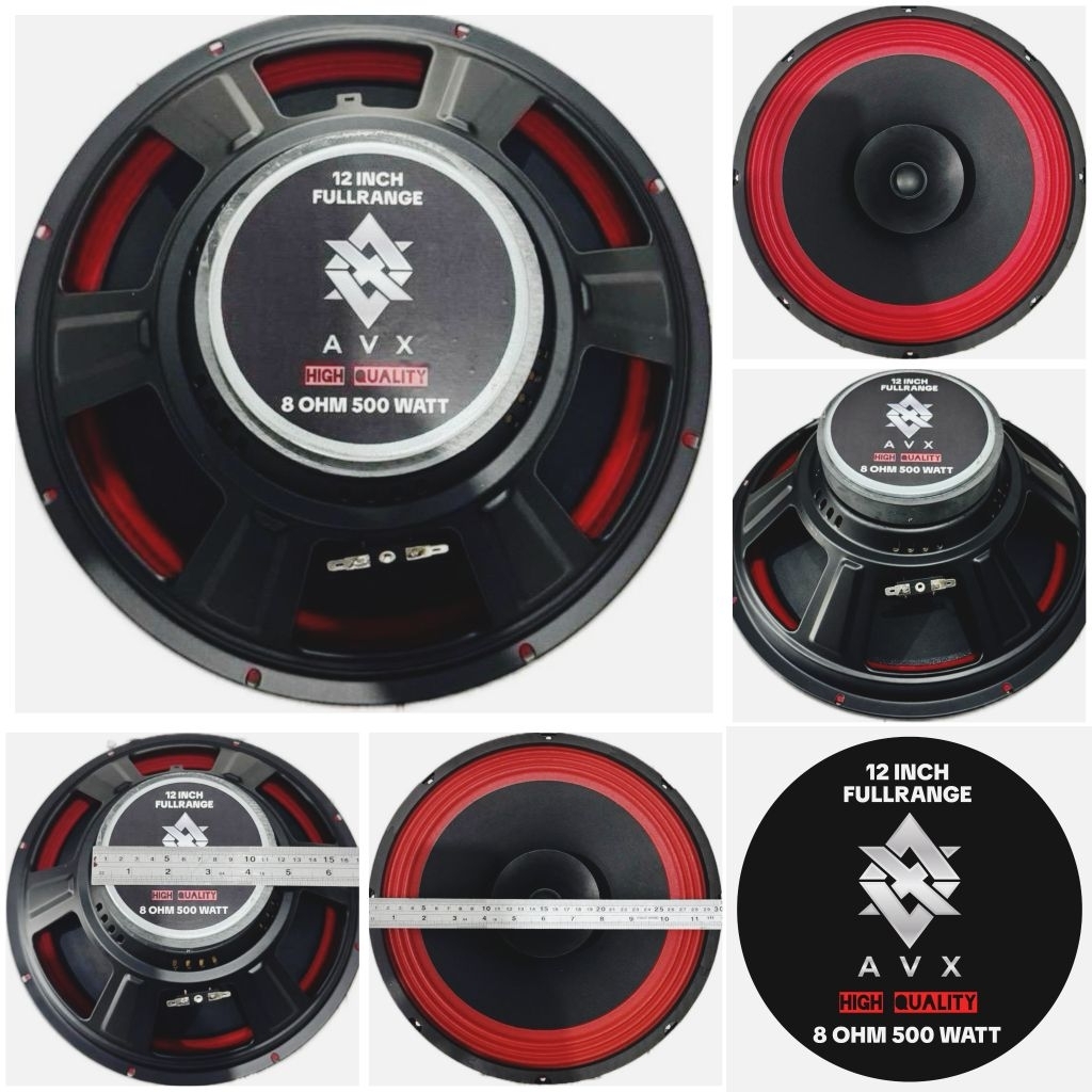 AVX 12in 128500 speaker komponen 12 inch 500 Watt 8 ohm Fullrange speker driver 12" spiker 12 inci h