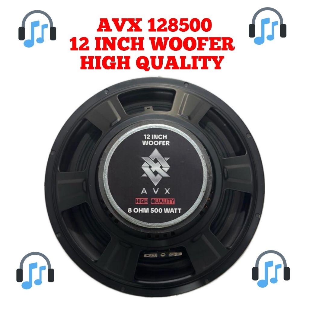 AVX 12" WF 128500 speaker komponen 12 inch woofer 8 ohm 500 watt spiker driver 12  inci speker 12 in