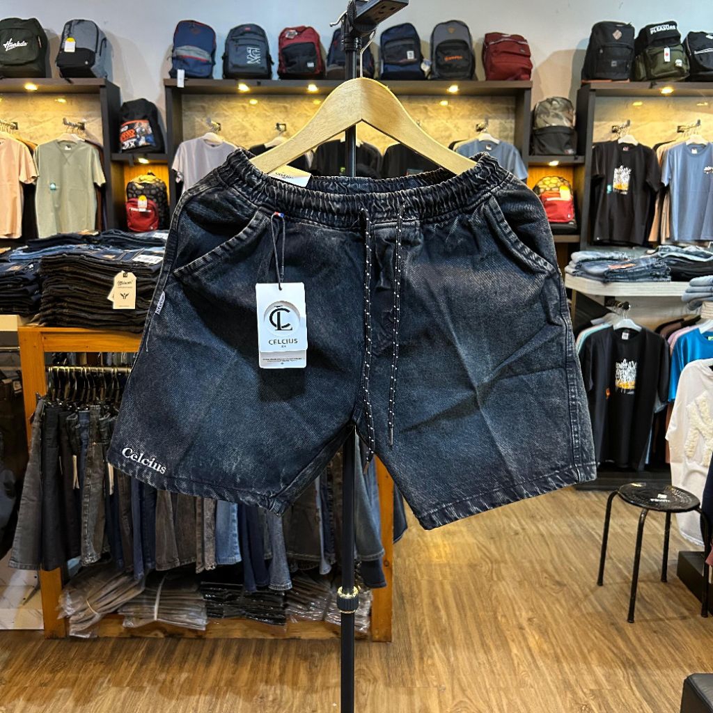 CELANA PENDEK JEANS CELCIUS KOLOR/BOARDSHORT JEANS COWOK DISTRO TERBARU