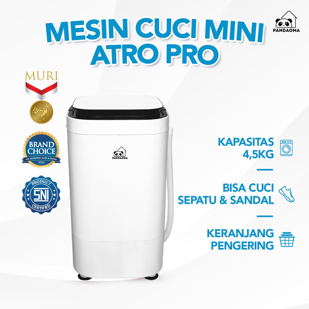 Pandaoma Mesin Cuci Mini Atro Mesin Cuci Sepatu Mesin Cuci Portable Kapasitas 4,5kg
