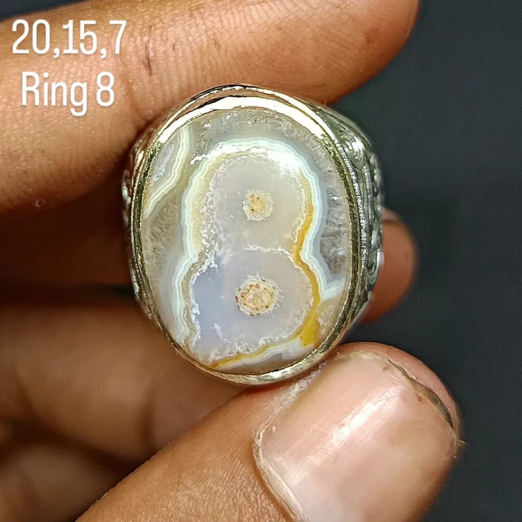 BATU AKIK MOTIF ANGKA 8 ANTIK (ASLI ALAM)