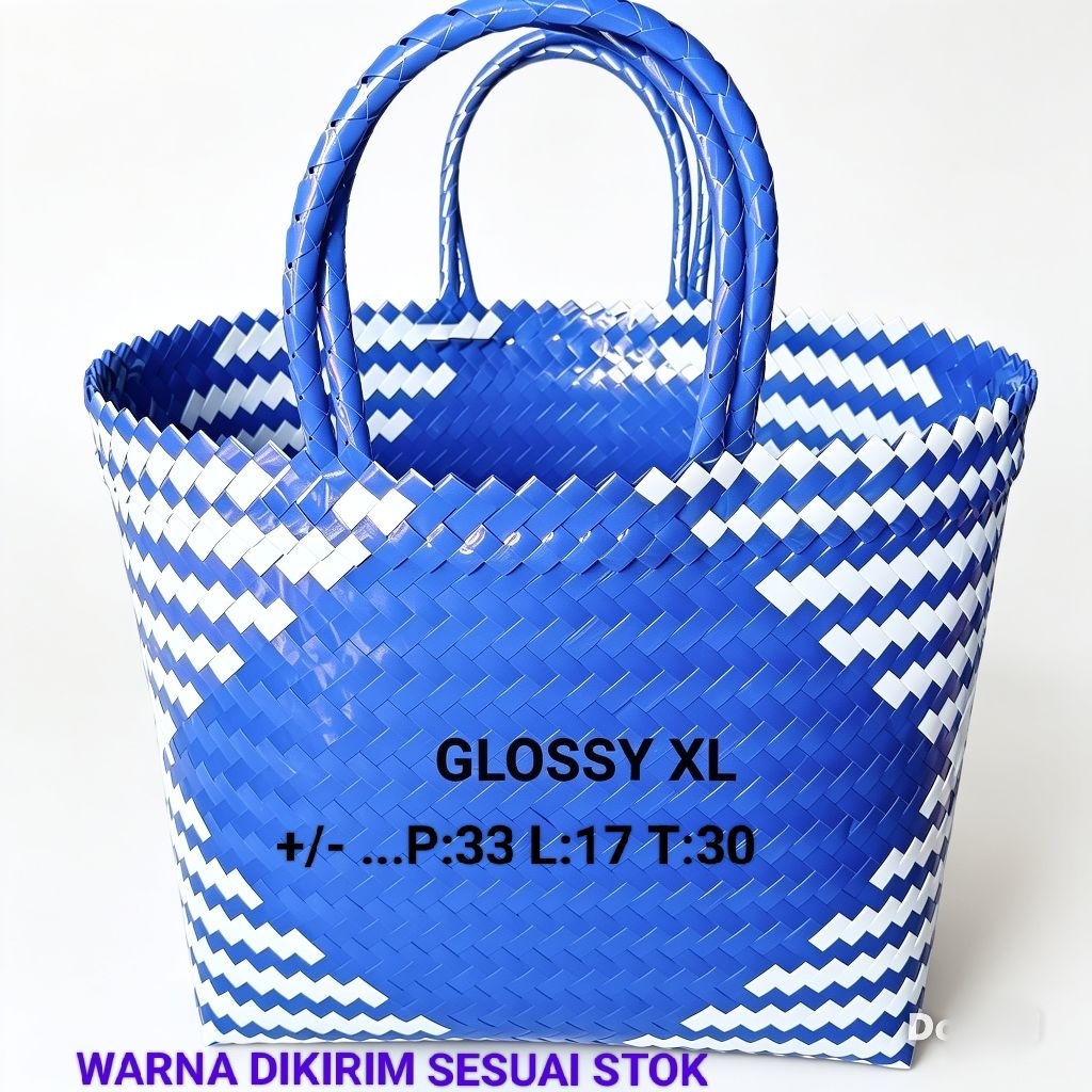 Tas Anyaman Glossy XL / Tas GLOSSY Jumbo / Tas Anyaman Plastik bening