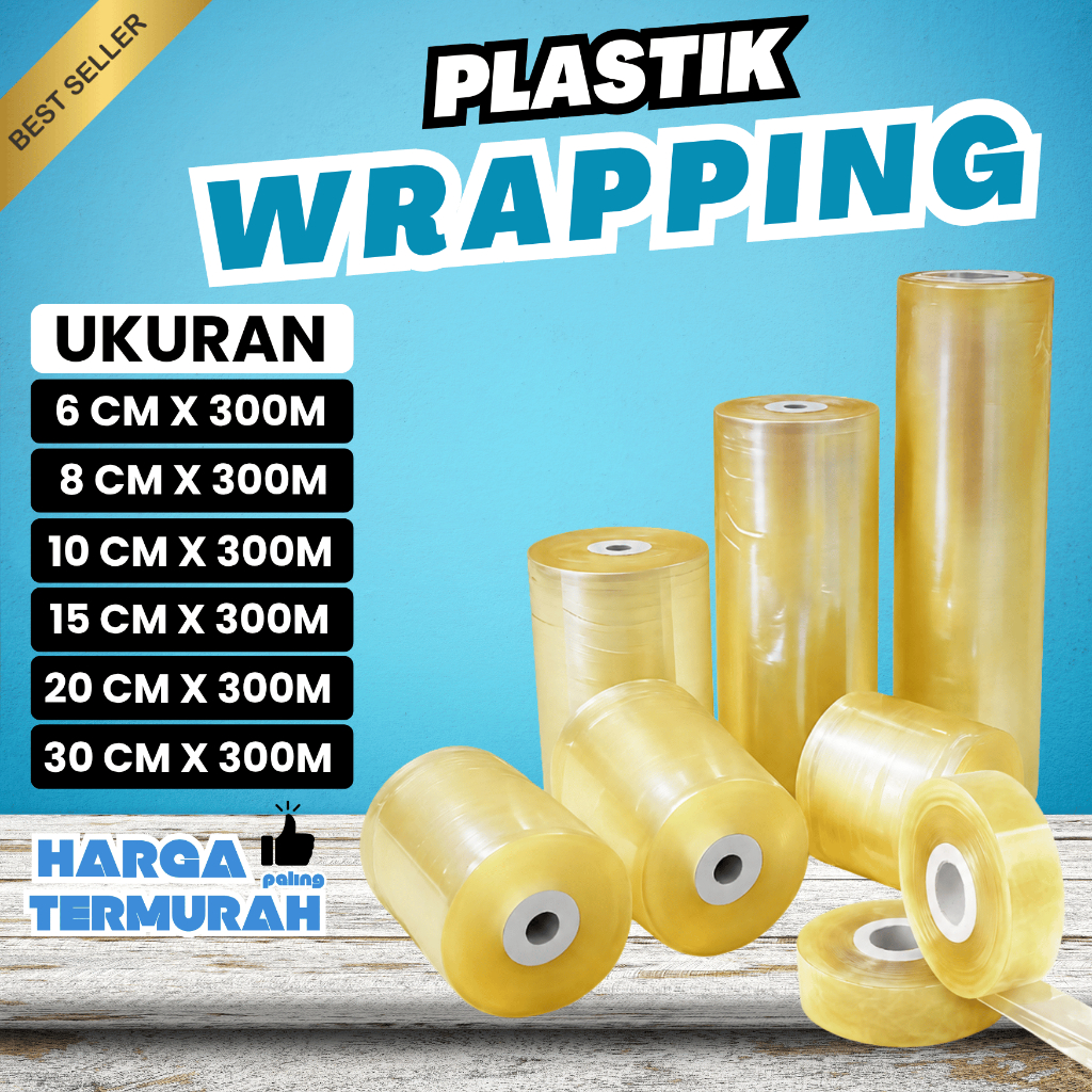 Stretch Film Plastik Wrapping Packing Bening Tebal Kuat Untuk Packing Barang & Paket