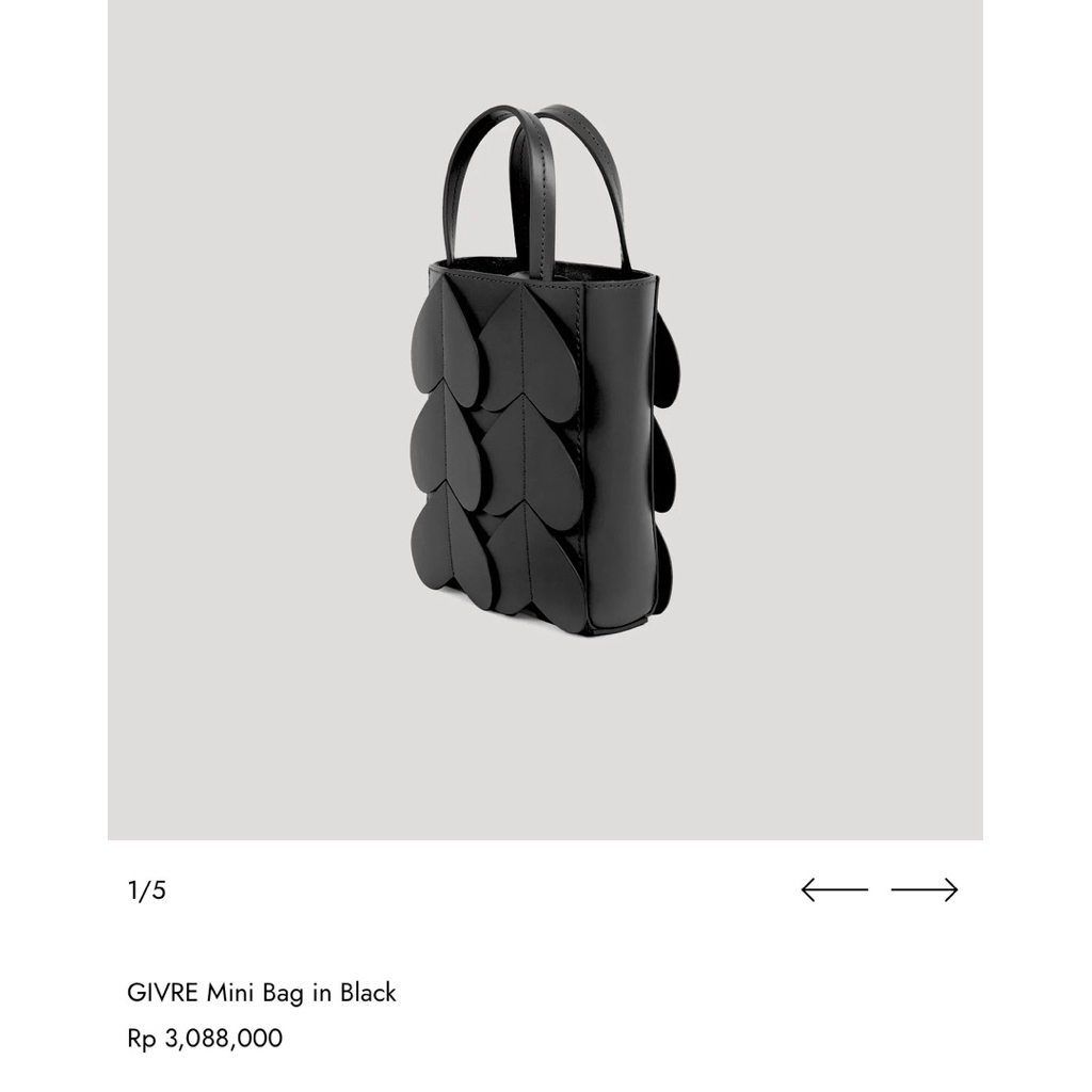 PEGGY HARTANTO GIVRE MINI BAG - BLACK PRELOVED