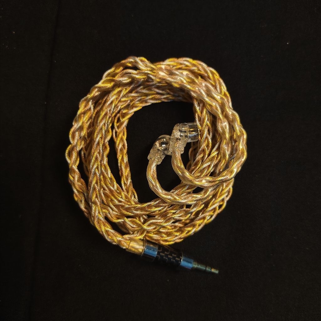 KZ GOLD SILVER AND COPPER MIXED PLATED 784Core UPGRADE CABLE (NON MIC)