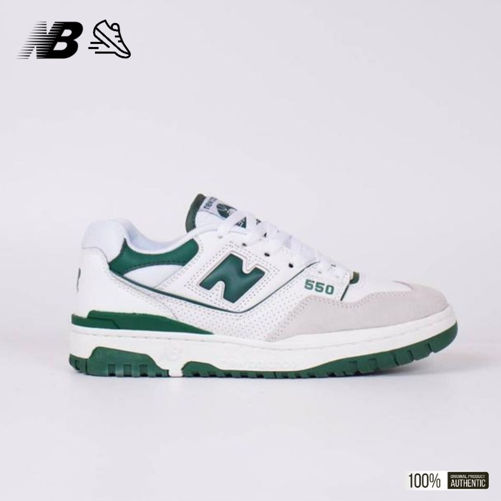 New  Balance 550 White Green Suede Original
