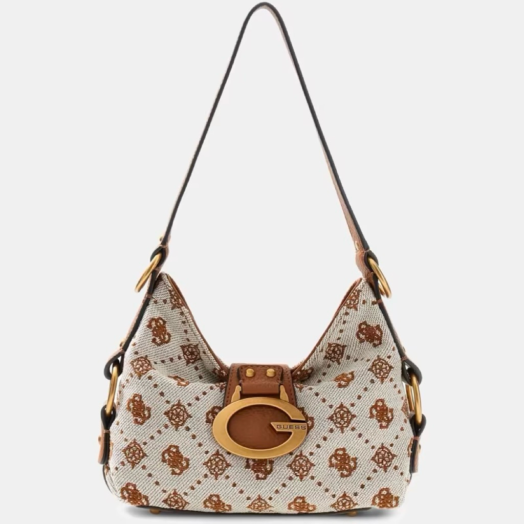 Guess Camden Shoulder Bag - Brown Multi Original