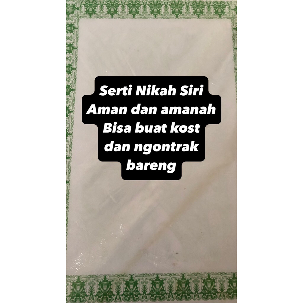 Sertifikat Untuk Nikah Siri Aman