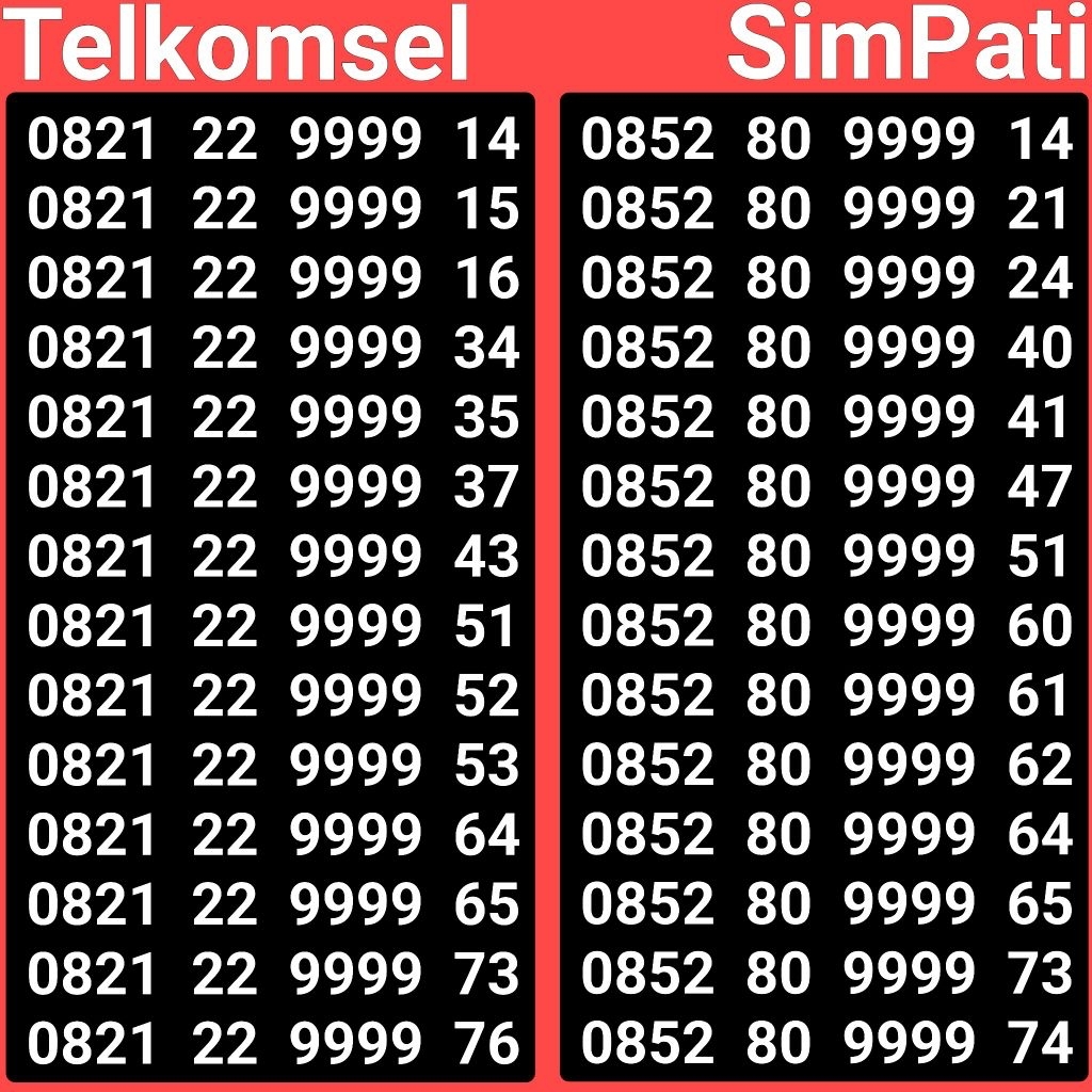 KARTU SIMPATI CANTIK KARTU PERDANA SIMPATI NOMOR CANTIK SIMPATI KWARTED
