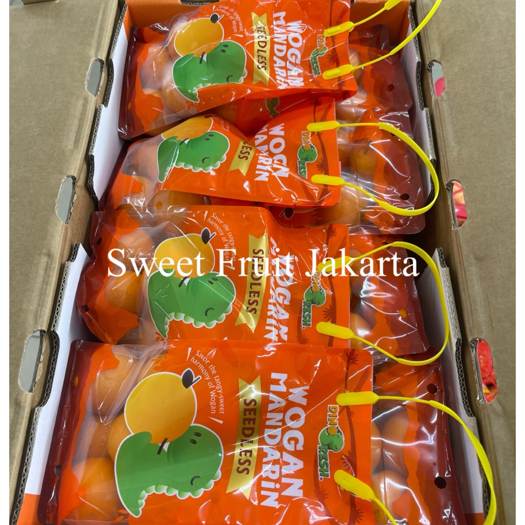 Jeruk Wogan Mandarin Seedless Isi 8s / Jeruk wogan Dino Manis / Box