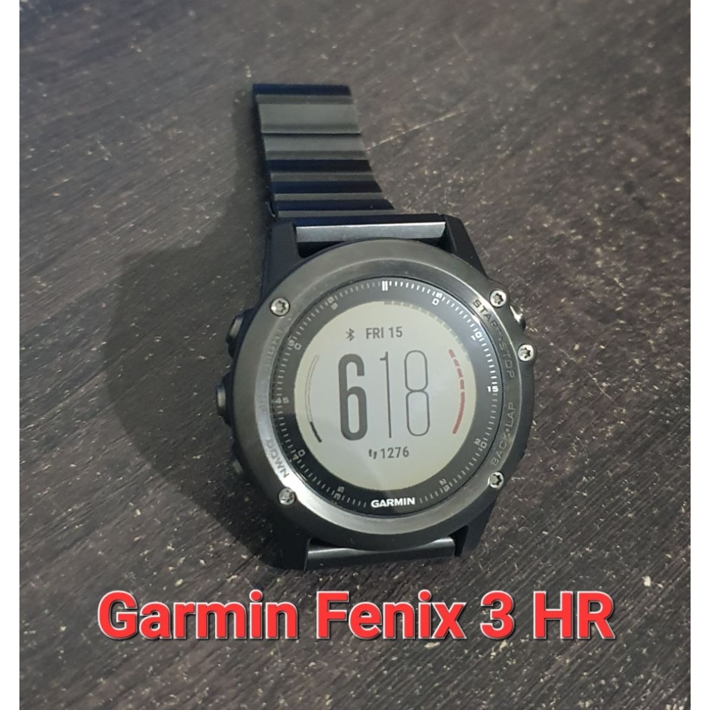 Garmin Fenix 3 HR Original Smartwatch second Mulus Normal strap Black Iron Steel