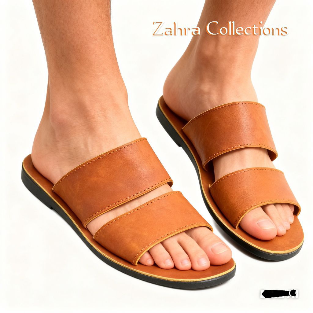 Sendal Pria Kulit Asli Sandal Casual Industry Cibaduyut